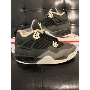 Nike Air Jordan 4 Retro Fear Black White Cool Grey FQ8213-002 GS 5.5Y Womens 7
